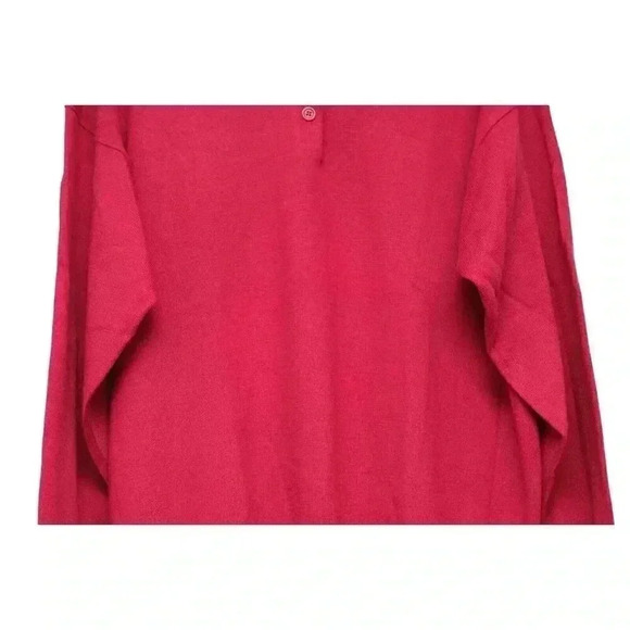 Laura Ashley Collared Henley Sweater Blouse Size XL 100% Lambswool Preppy - Picture 3 of 11